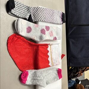 Polka Dot and Solid Women's Casual Socks Set